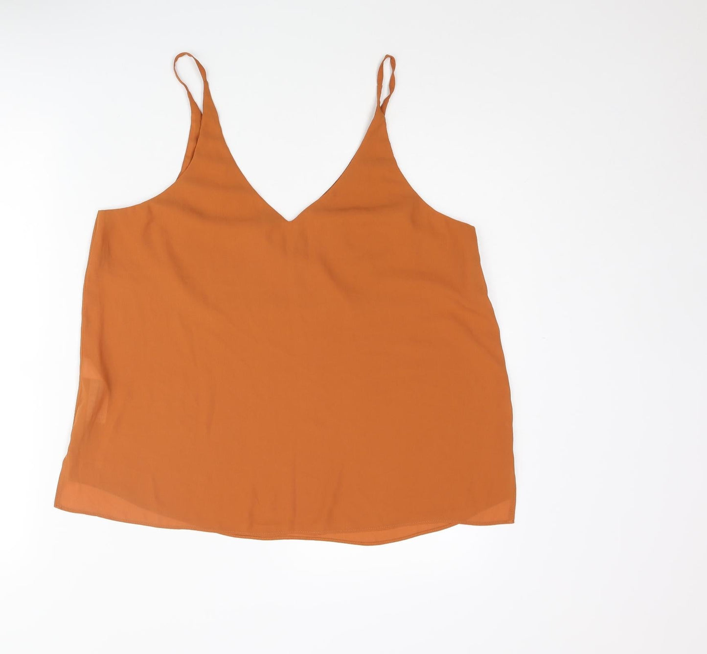 Womens UK Size 14 Topshop Orange Camisole Blouse