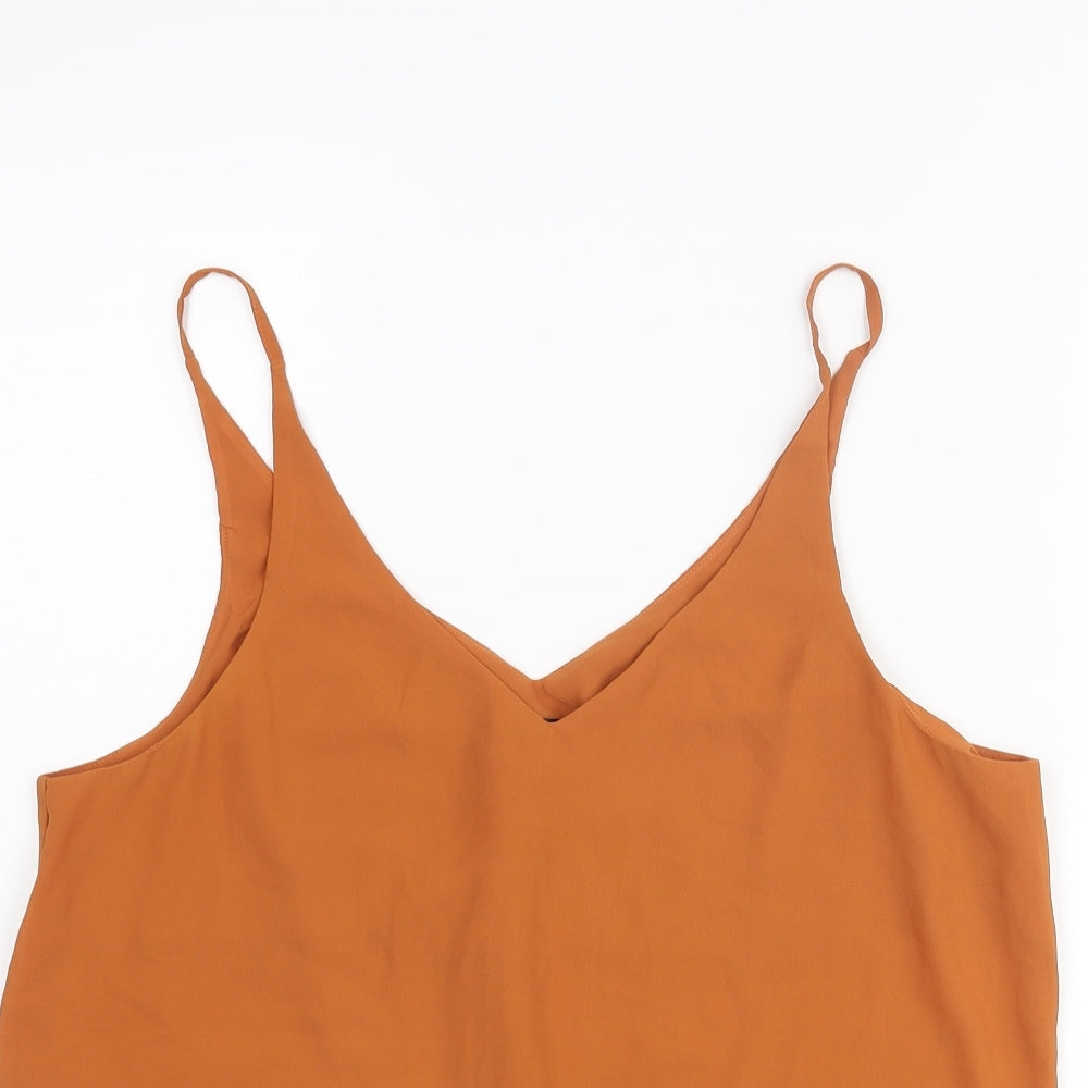 Womens UK Size 14 Topshop Orange Camisole Blouse