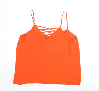 Womens UK Size 12 New Look Red Camisole Blouse