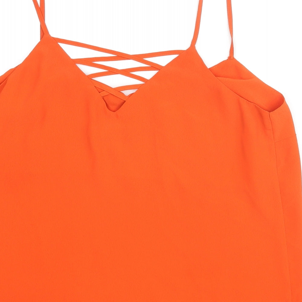 Womens UK Size 12 New Look Red Camisole Blouse