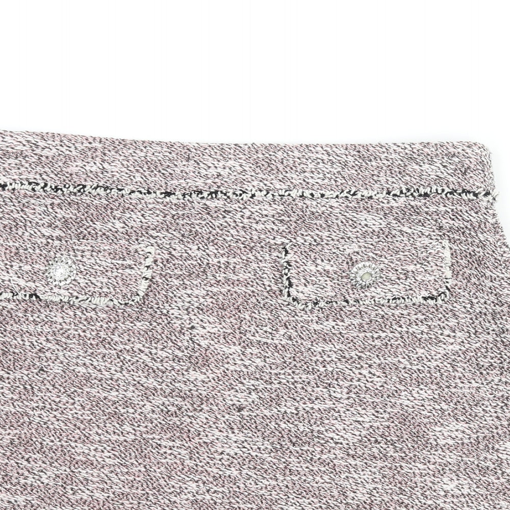 Dorothy Perkins Womens Multicoloured Polyester A-Line Skirt Size 8 Zip