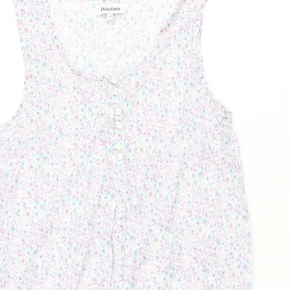 Debenams Womens Multicoloured Floral Polyester Cami Dress Size 12 Button