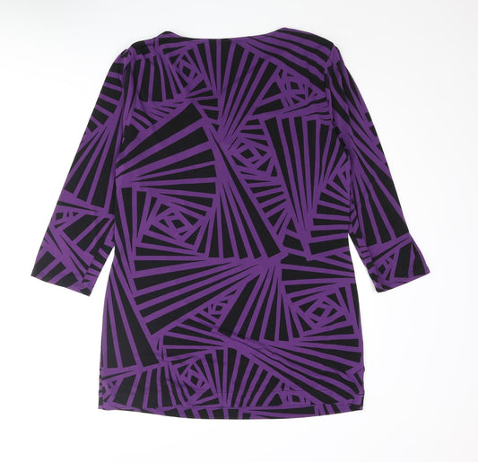 Womens UK Size L CC Purple Basic Blouse