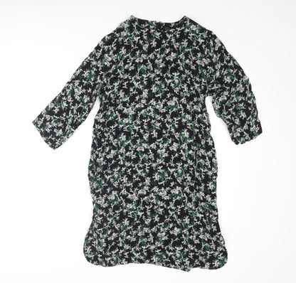 & Other Stories Womens Multicoloured Geometric Viscose Shift Size 8 Round Neck Zip