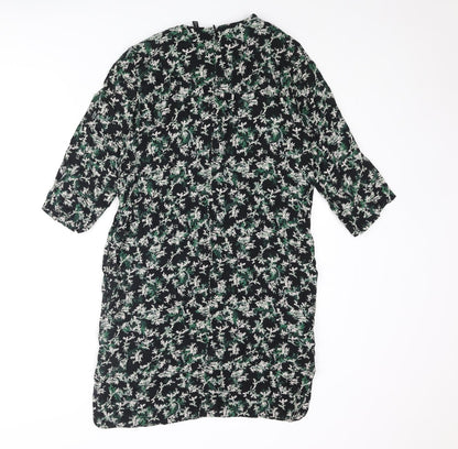 & Other Stories Womens Multicoloured Geometric Viscose Shift Size 8 Round Neck Zip
