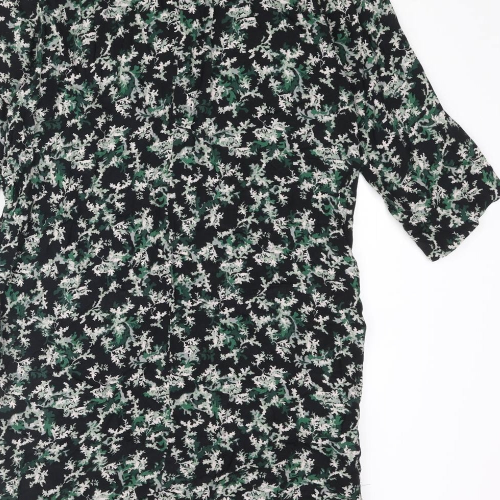 & Other Stories Womens Multicoloured Geometric Viscose Shift Size 8 Round Neck Zip