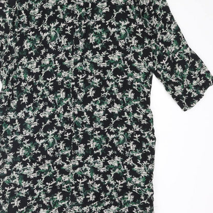& Other Stories Womens Multicoloured Geometric Viscose Shift Size 8 Round Neck Zip