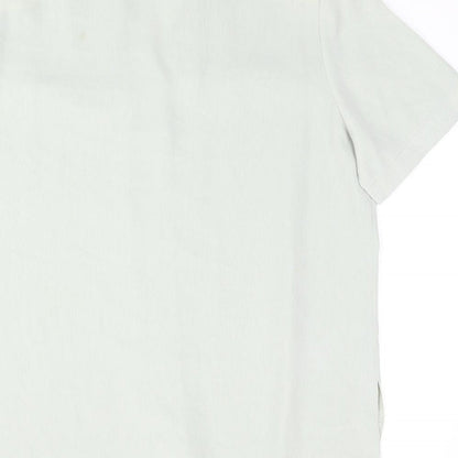 Berkertex Womens Green Polyester Basic Button-Up Size 16 Collared - Embroidered