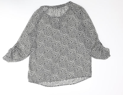 Womens UK Size 10 Marks and Black Basic Blouse