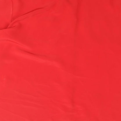 Womens UK Size 16 St Michael Red Basic Button-Up