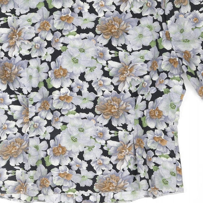 Amalita Womens Multicoloured Floral Polyester Basic Blouse Size 16 V-Neck