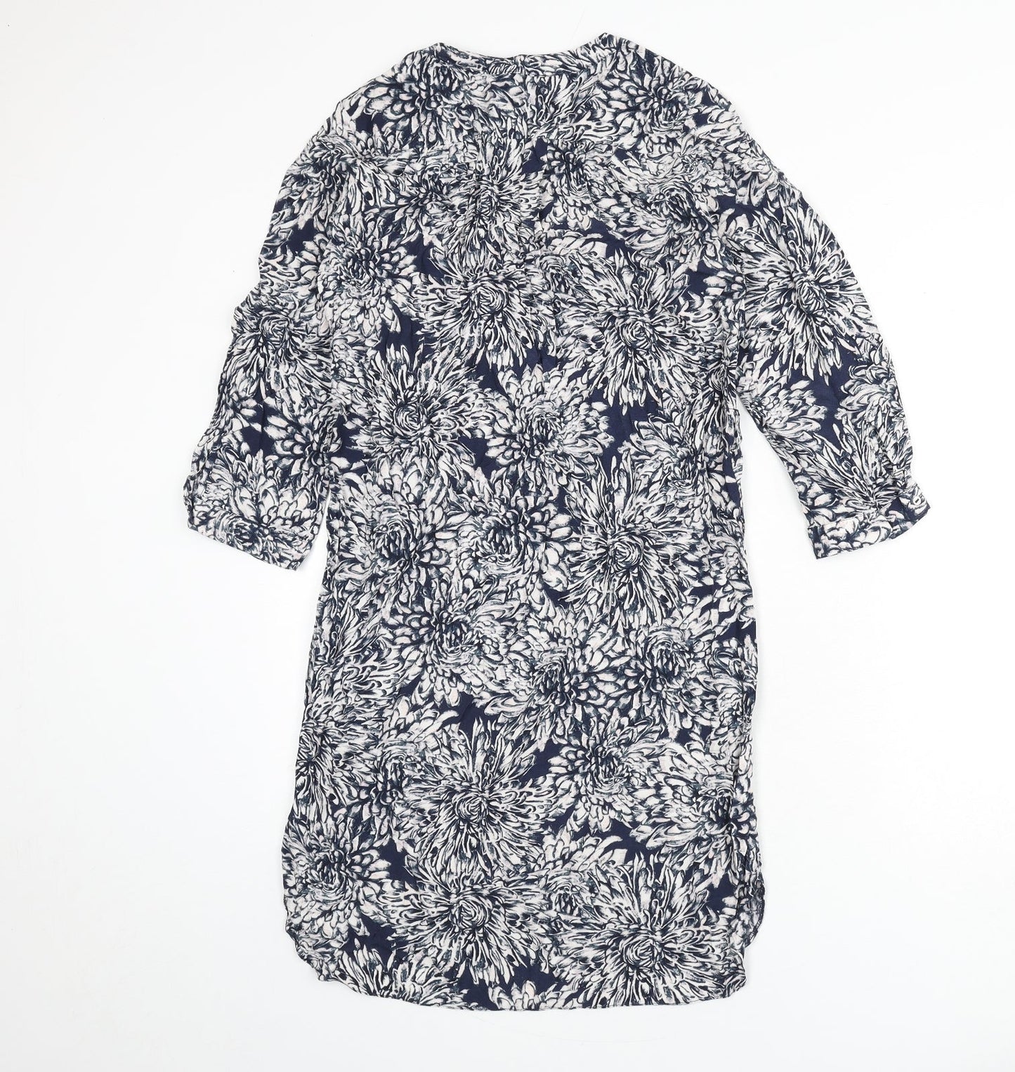 Apricot Womens Multicoloured Floral Viscose Shirt Dress Size 10 V-Neck Button