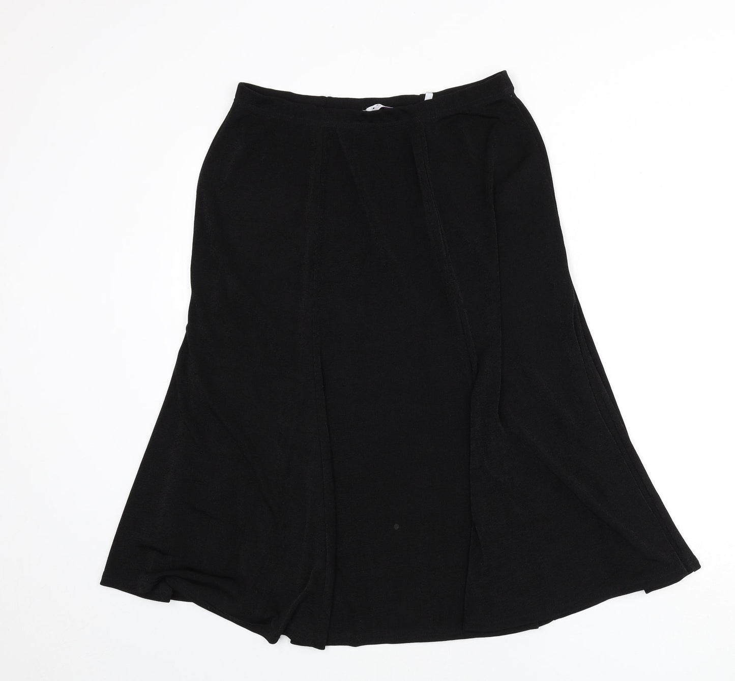 Julipa Womens Black Polyester Flare Skirt Size 14
