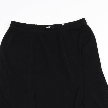 Julipa Womens Black Polyester Flare Skirt Size 14