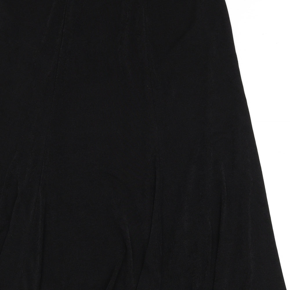 Julipa Womens Black Polyester Flare Skirt Size 14