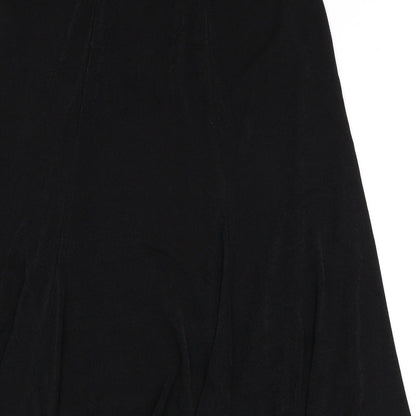 Julipa Womens Black Polyester Flare Skirt Size 14