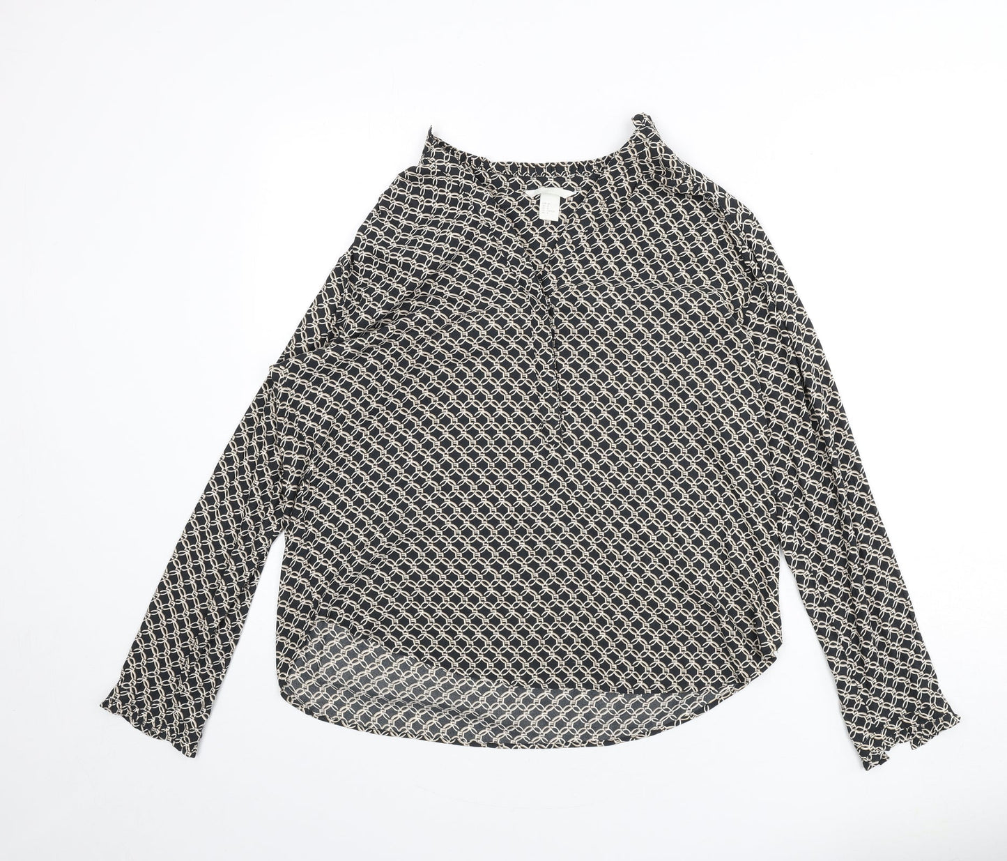 Womens UK Size 12 H&M Grey Basic Blouse