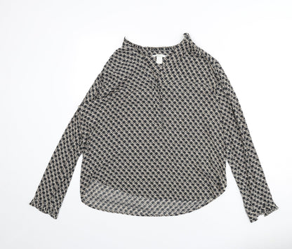 Womens UK Size 12 H&M Grey Basic Blouse