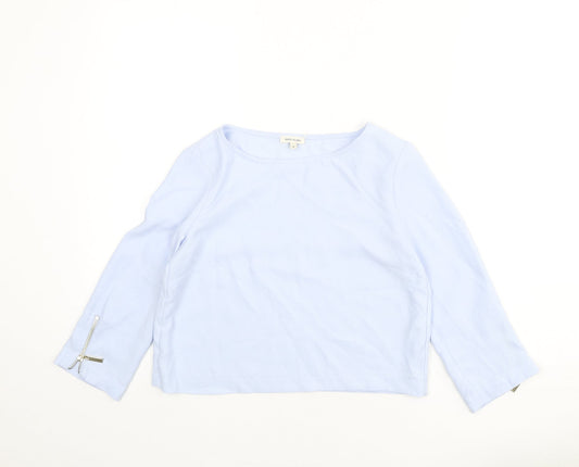Womens UK Size 6 River Island Blue Basic Blouse