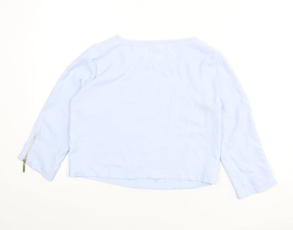 Womens UK Size 6 River Island Blue Basic Blouse