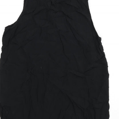 New Look Womens Black Viscose Basic Tank Size 14 V-Neck
