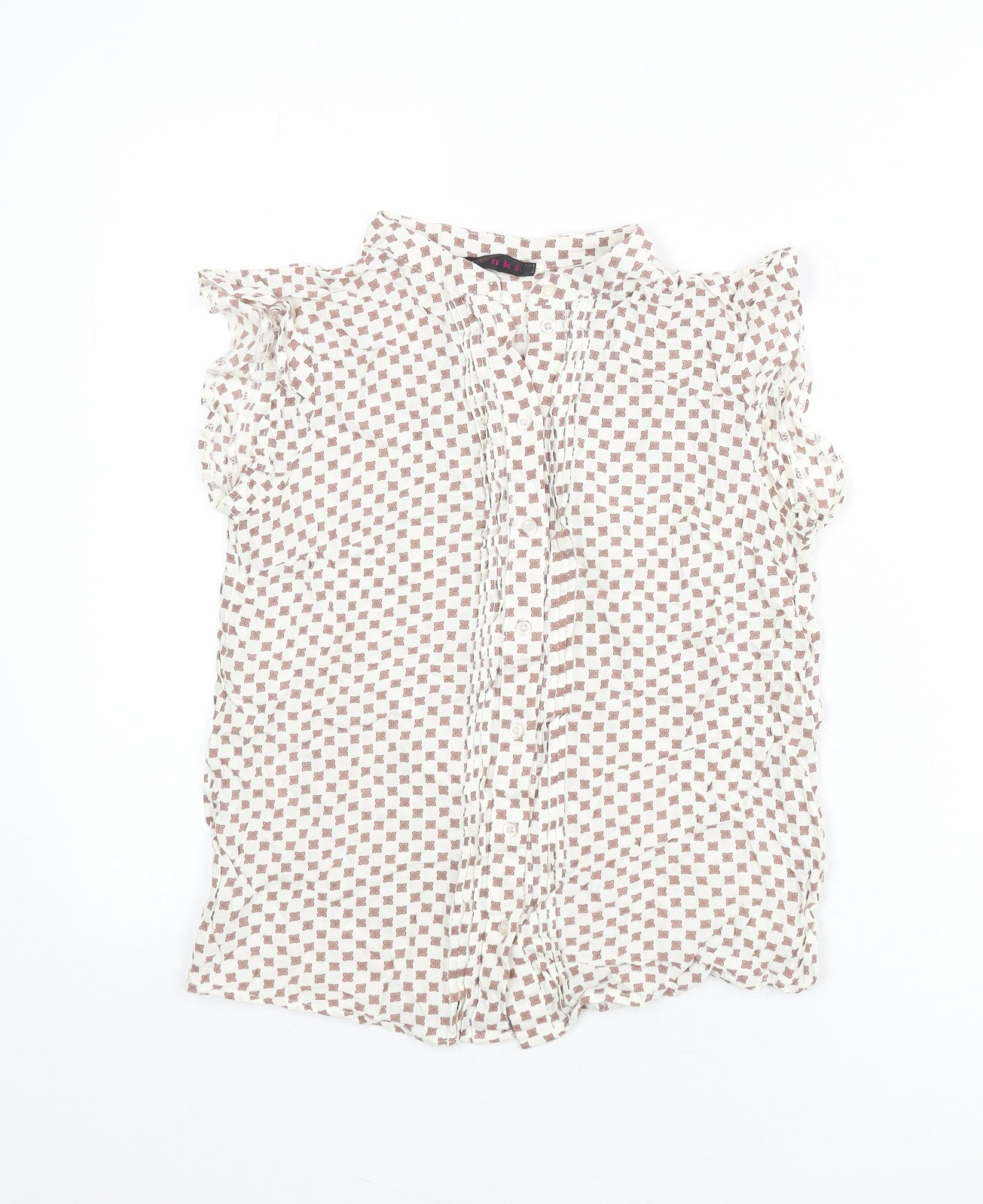 Womens UK Size M Tenki Beige Basic Blouse