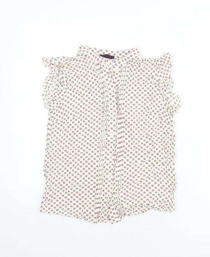 Womens UK Size M Tenki Beige Basic Blouse