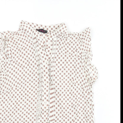 Womens UK Size M Tenki Beige Basic Blouse
