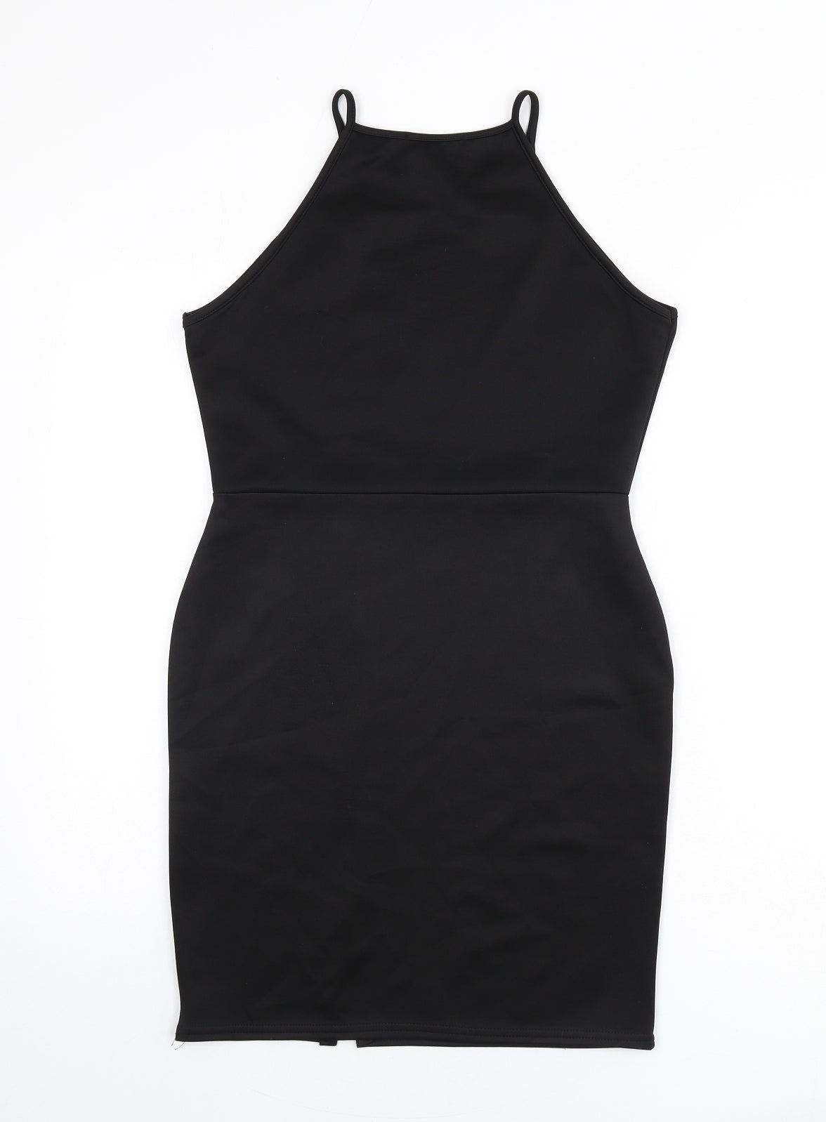 Missguided Womens Black Polyester Bodycon Size 12 Round Neck Pullover