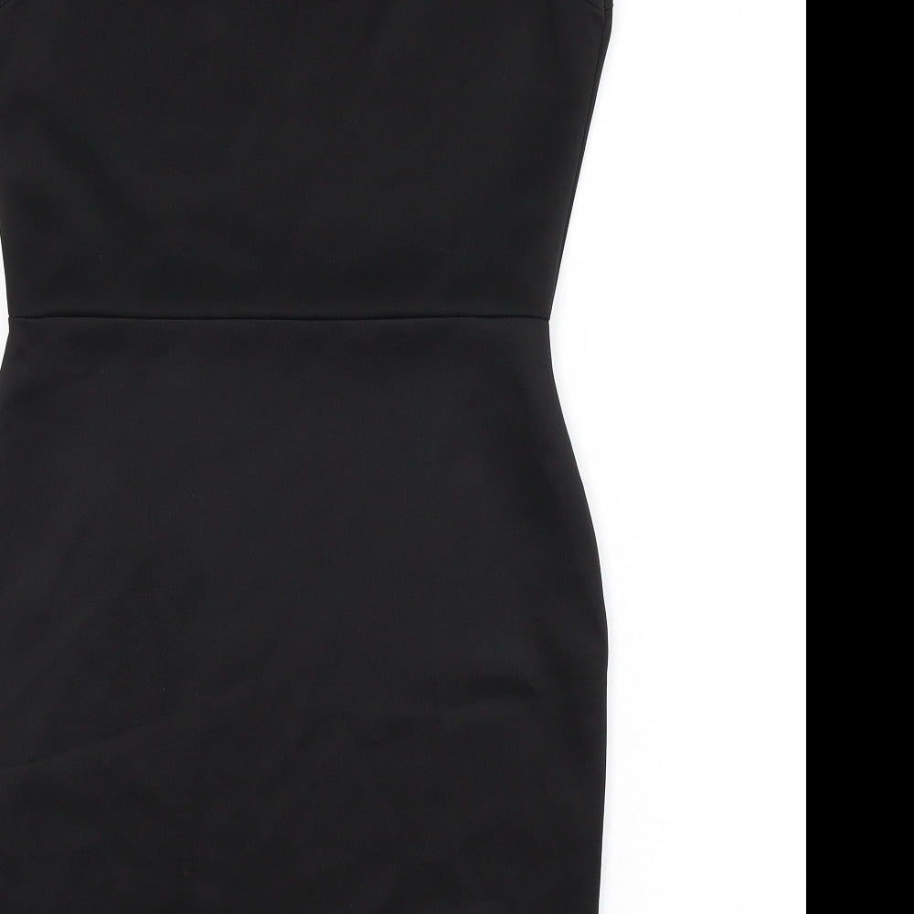 Missguided Womens Black Polyester Bodycon Size 12 Round Neck Pullover