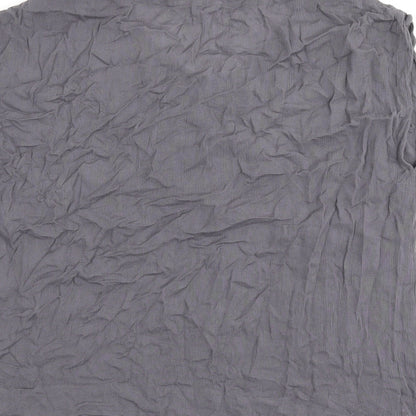 Nomad Womens Grey Viscose Basic Blouse Size 12 V-Neck