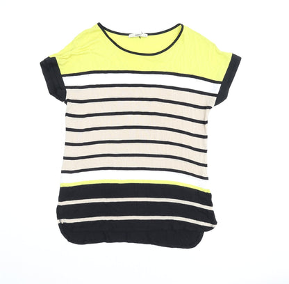 Womens UK Size S Oasis Multicoloured Basic T-Shirt