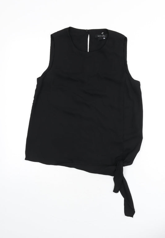 Womens UK Size 8 New Look Black Basic Tank