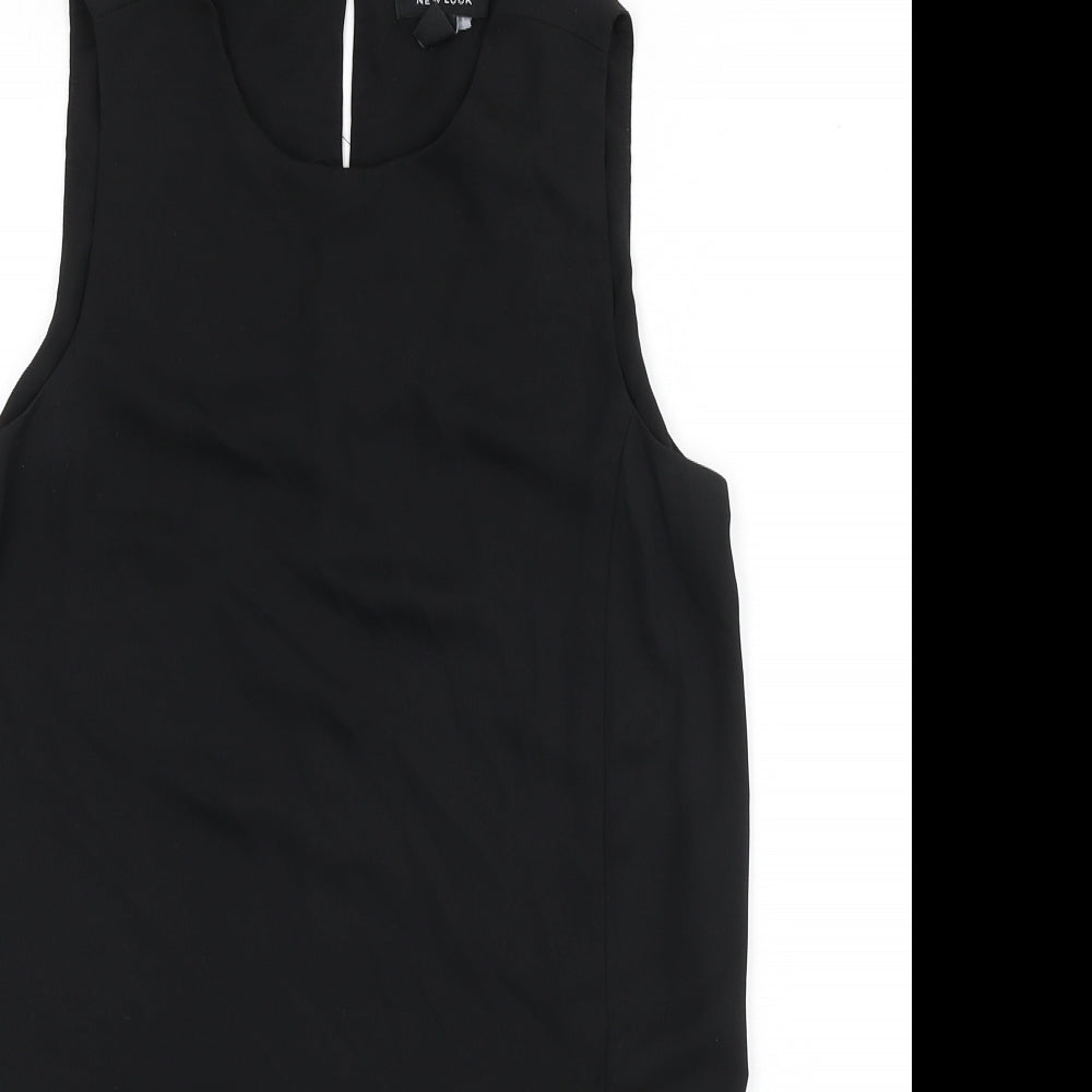 Womens UK Size 8 New Look Black Basic Tank