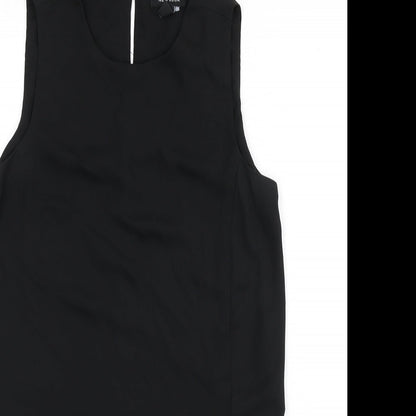 Womens UK Size 8 New Look Black Basic Tank