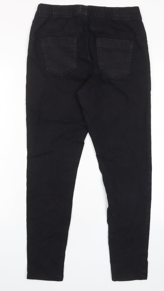 Denim & Co. Womens Black Cotton Skinny Jeans Size 10 L29 in Regular - Elastic waist