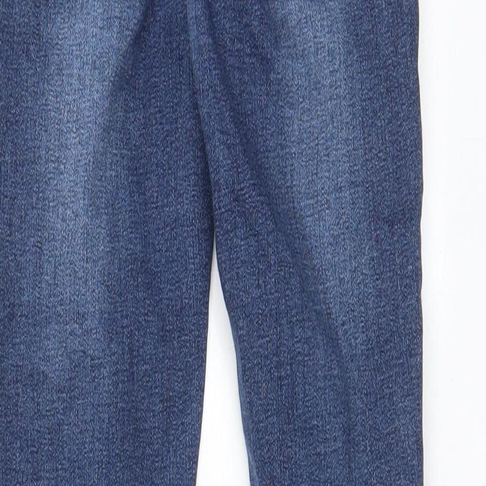 New Look Girls Blue Cotton Skinny Jeans Size 9 Years L23 in Regular Zip - Pockets, Belt Loops