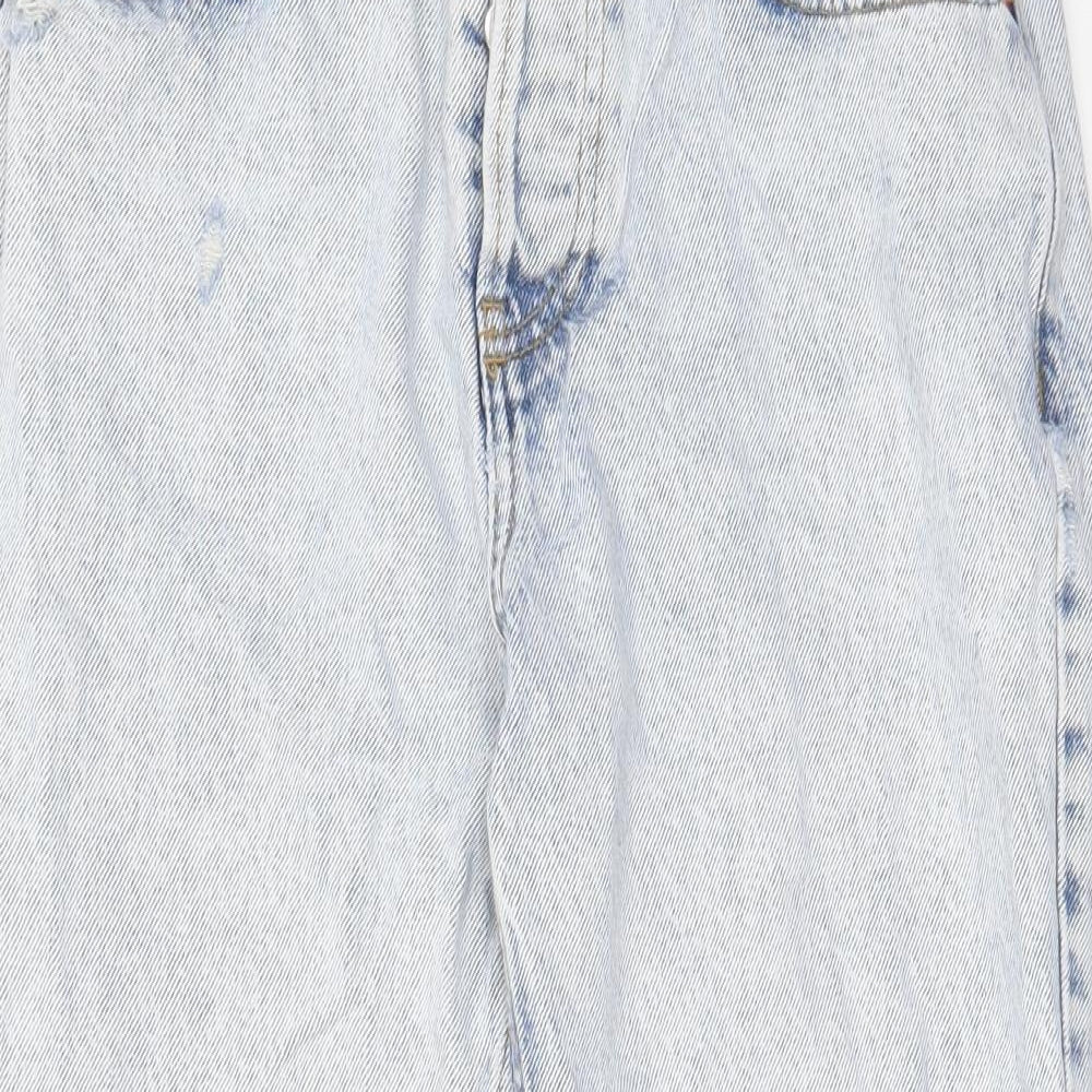 NEXT Womens Blue Cotton Cropped Jeans Size 26 in L28 in Regular Button - Pockets, Belt Loops