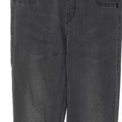 H&M Womens Grey Cotton Skinny Jeans Size 10 L30 in Regular