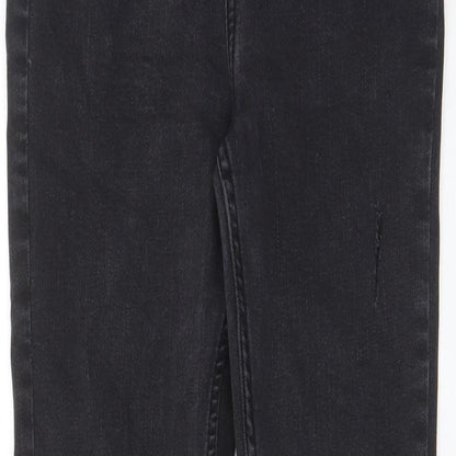 Denim & Co. Womens Grey Cotton Skinny Jeans Size 10 L27 in Regular Zip - Pockets, Belt Loops