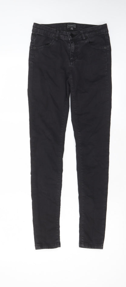 Womens UK Size 10 Warehouse Regular Fit Skinny Black Jeans