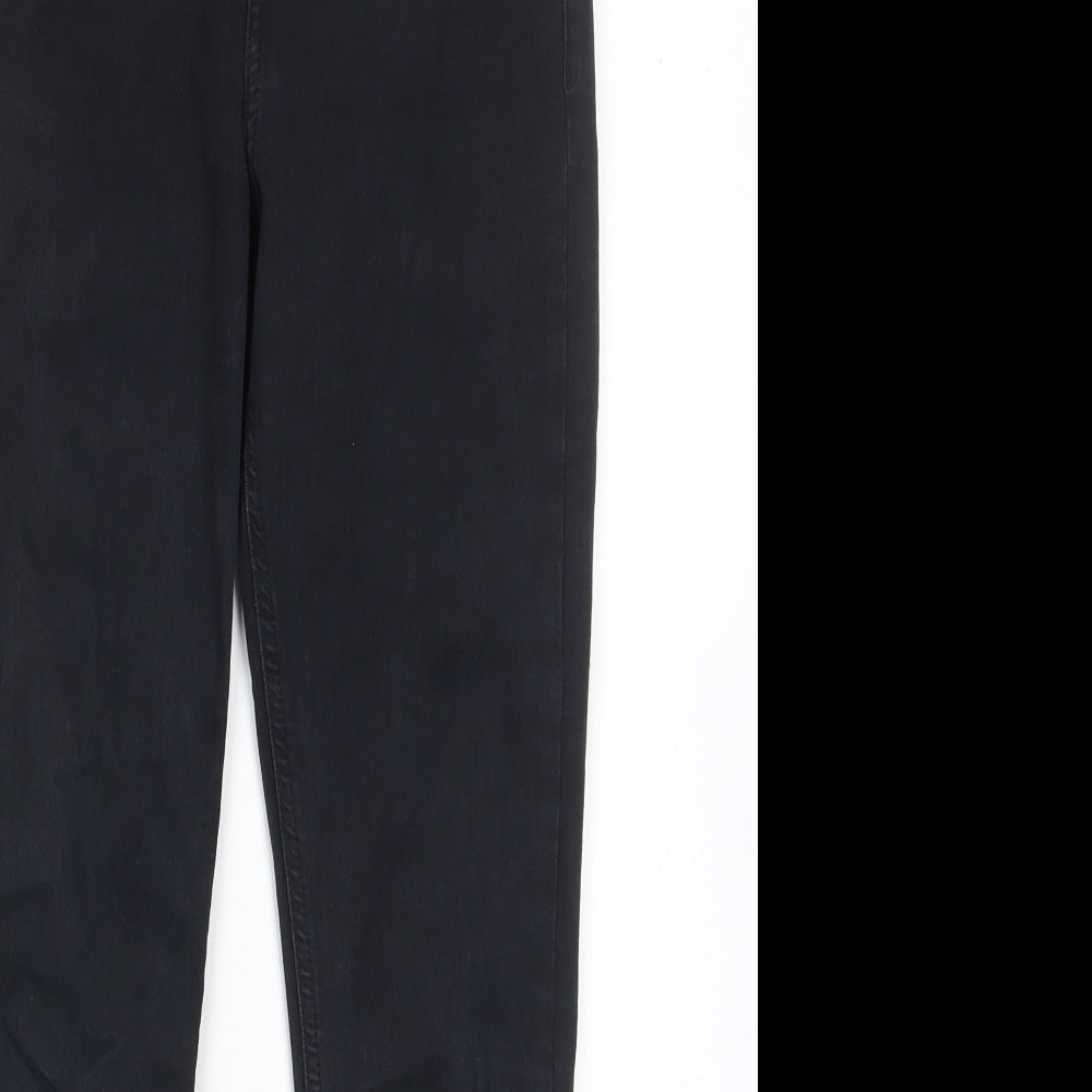 Topshop Womens Black Cotton Skinny Jeans Size 28 in L30 in Regular Zip - Pockets, Belt Loops