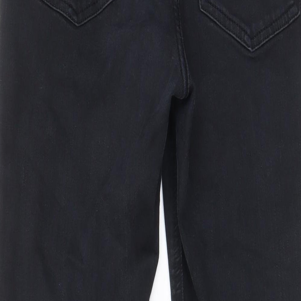 Topshop Womens Black Cotton Skinny Jeans Size 28 in L30 in Regular Zip - Pockets, Belt Loops