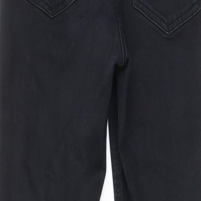 Topshop Womens Black Cotton Skinny Jeans Size 28 in L30 in Regular Zip - Pockets, Belt Loops