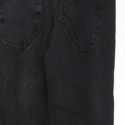 Blooming Marvellous Womens Black Cotton Skinny Jeans Size 10 L28 in Regular Zip - Pockets, Belt Loops