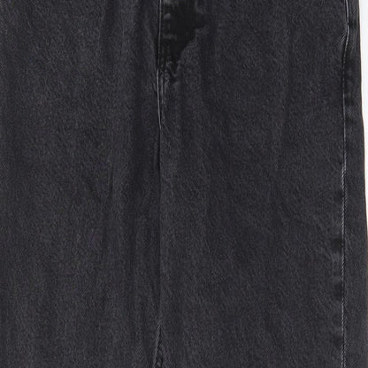 Womens UK Size 8 Mango Regular Fit Mom Black Jeans