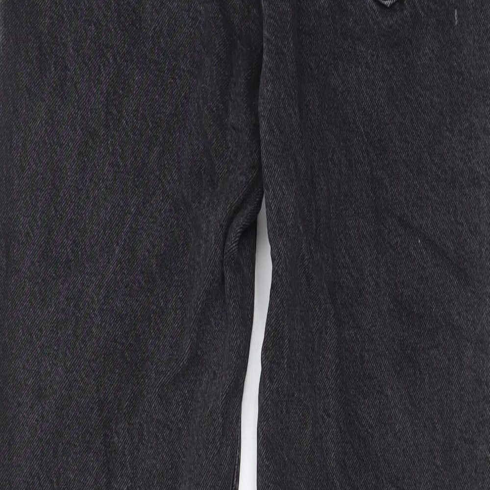 Womens UK Size 8 Mango Regular Fit Mom Black Jeans