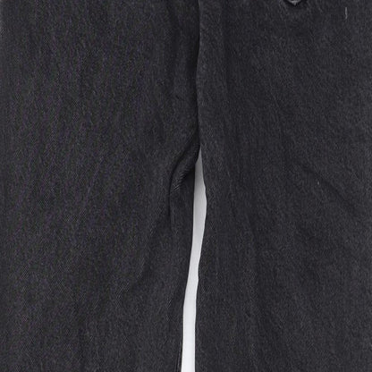 Womens UK Size 8 Mango Regular Fit Mom Black Jeans