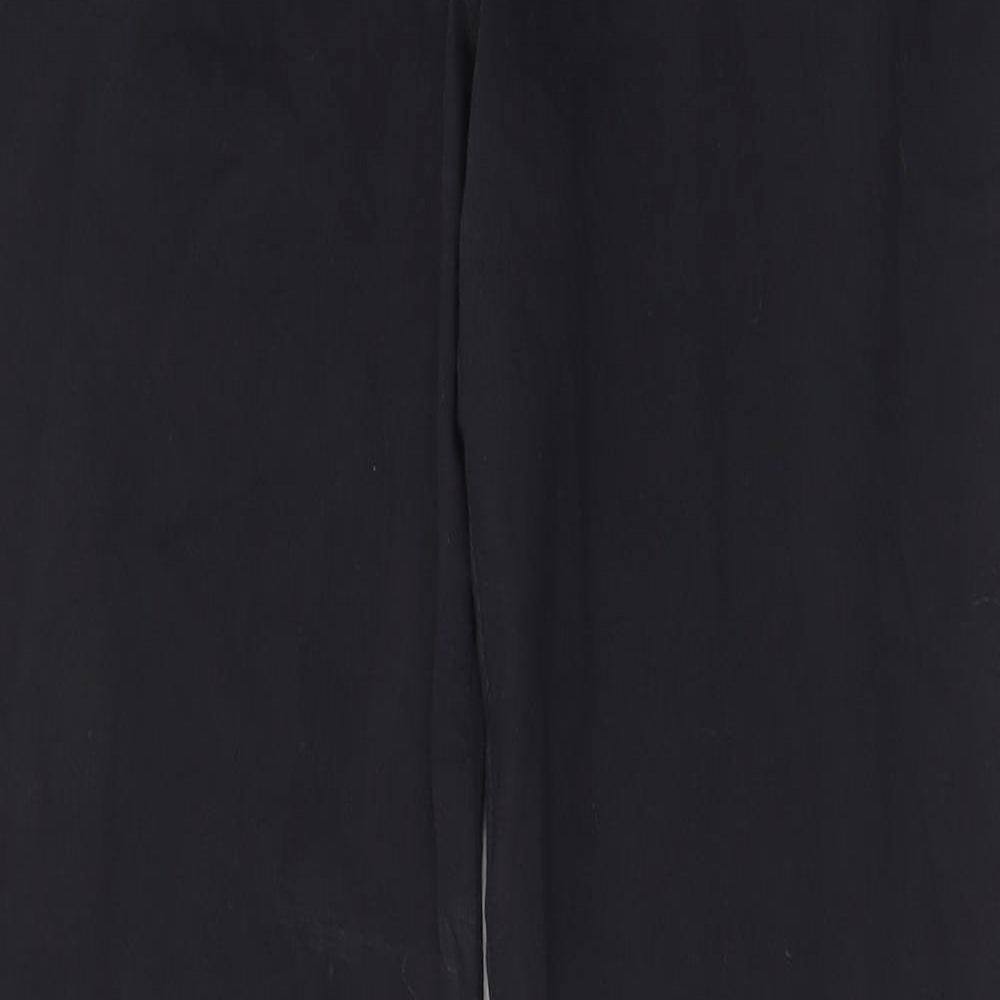 Dolorse Womens Black Cotton Straight Jeans Size 12 L32 in Regular Zip - Pockets, Belt Loops