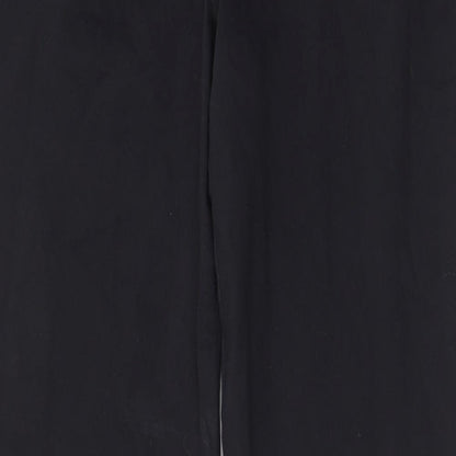 Dolorse Womens Black Cotton Straight Jeans Size 12 L32 in Regular Zip - Pockets, Belt Loops